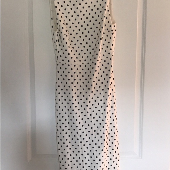 zara cream polka dot dress
